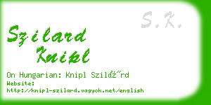 szilard knipl business card